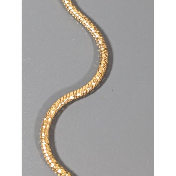 Vintage Napier Gold Tone Rounded Snake Chain Necklace Classic 19 in Classic Eleg - Picture 7 of 8